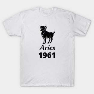 Black Aries Zodiac 1961 T-Shirt